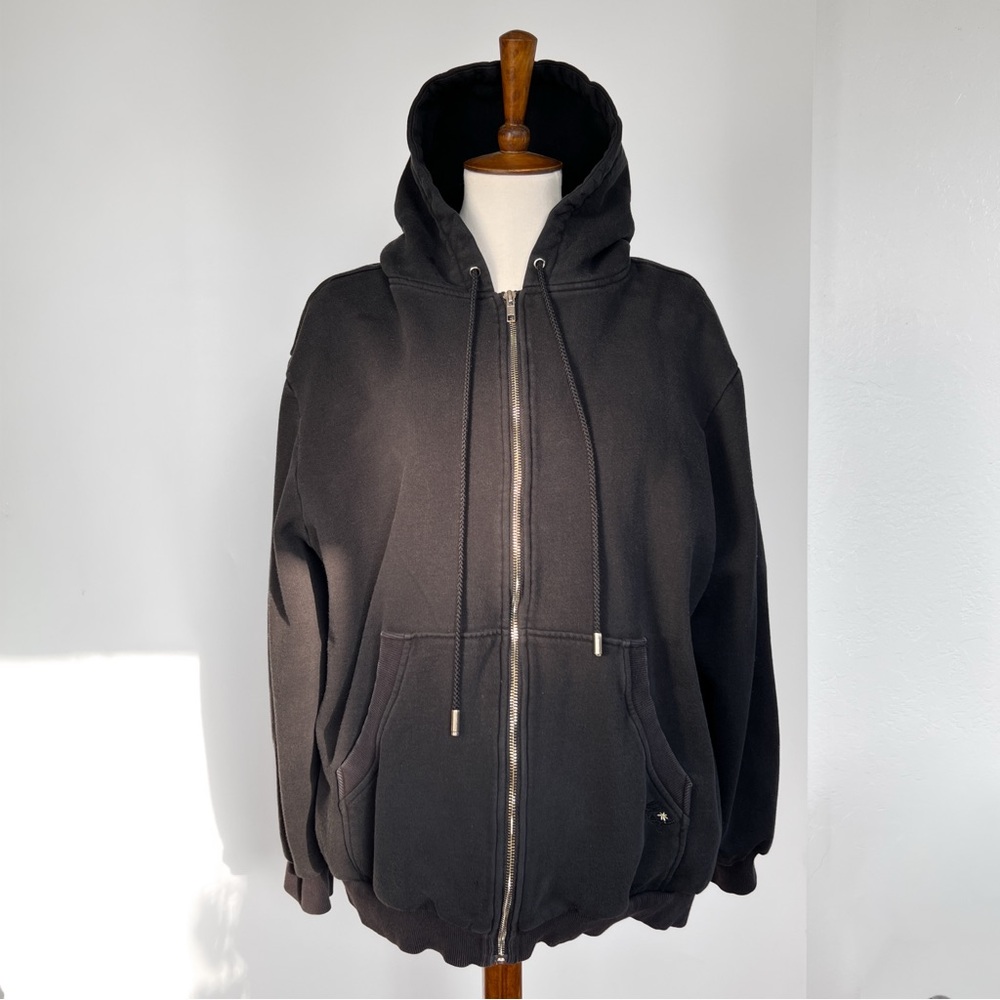 For Love And Lemons Black Zip Up Hoodie Jacket